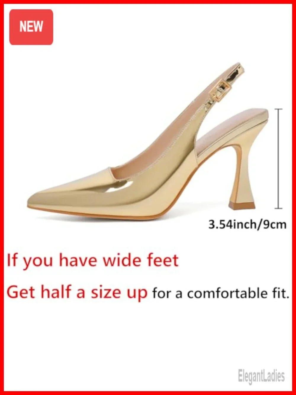 Slingback Kitten Heels Pointy Toe Dressy Pumps for Wedding Party Prom